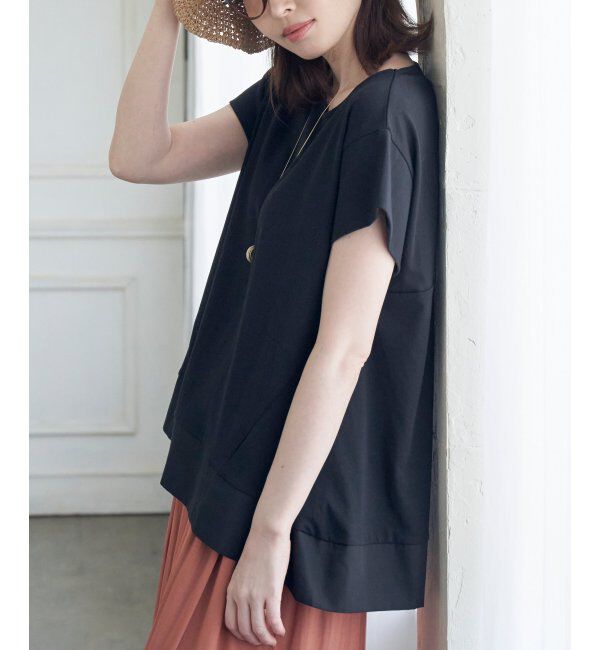 ikka「【親子おそろい】Aライン裾切り替えカットソー」|その他|