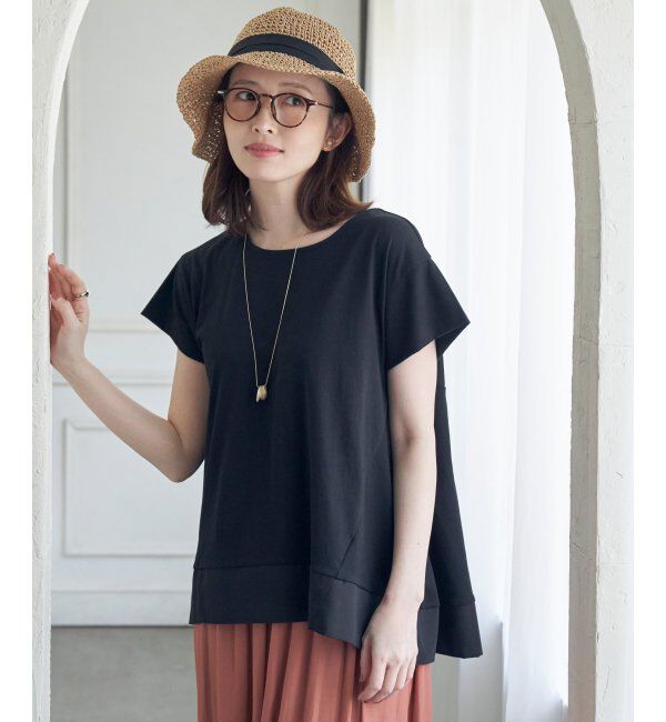 ikka「【親子おそろい】Aライン裾切り替えカットソー」|その他|