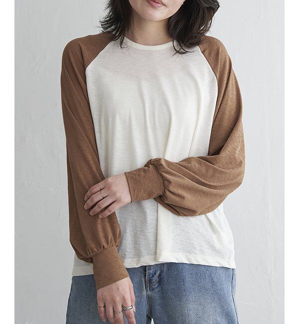 VENCE share style「ラグラン配色切り替えトップス」|その他|