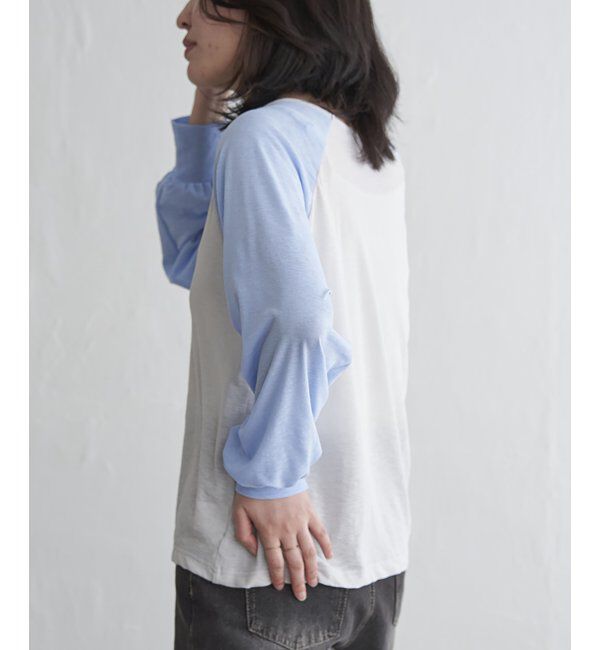 VENCE share style「ラグラン配色切り替えトップス」|その他|ライトグレー