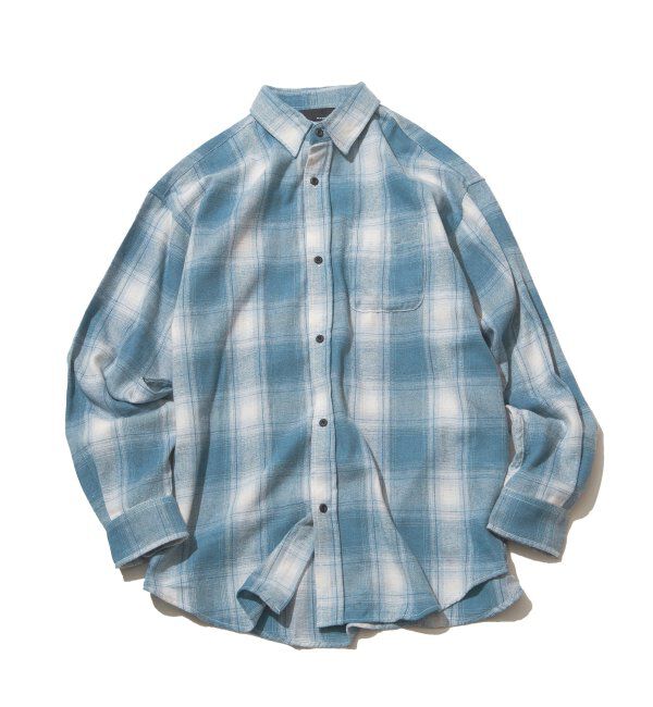 VENCE share style「TCネルチェックシャツ」|シャツ・ブラウス|サックスブルー