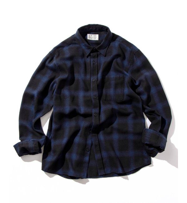 VENCE share style「TCネルチェックシャツ」|シャツ・ブラウス|ブルー