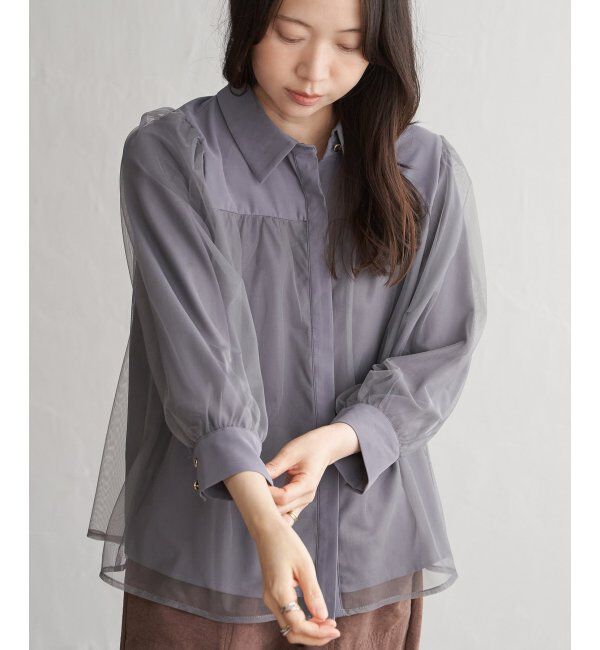 VENCE share style「チュールレイヤードシャツ」|シャツ・ブラウス|