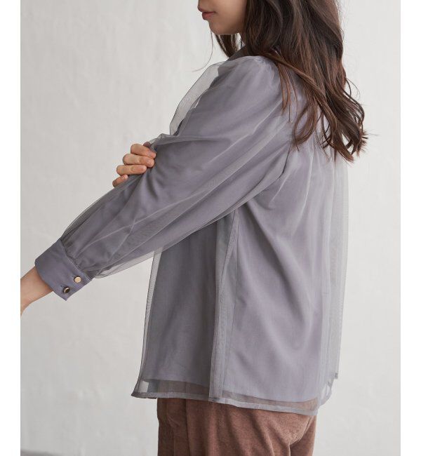 VENCE share style「チュールレイヤードシャツ」|シャツ・ブラウス|