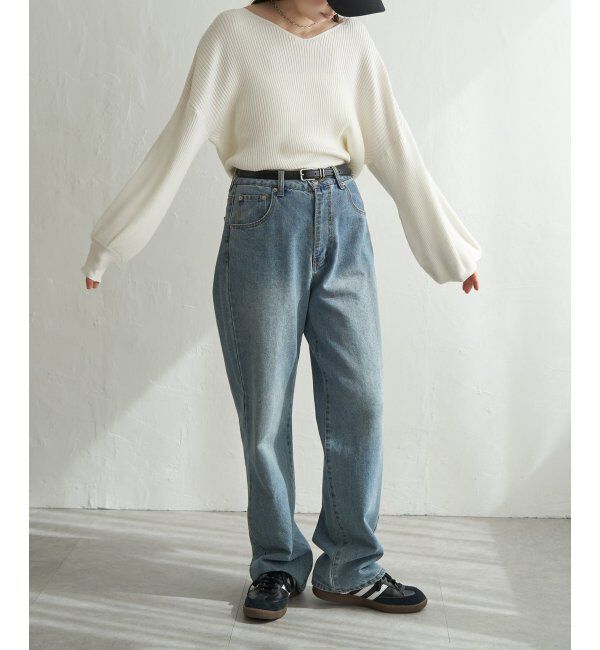 VENCE share style「12GリブVネックプルオーバー」|タンクトップ|