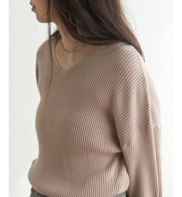 VENCE share style「12GリブVネックプルオーバー」|タンクトップ|