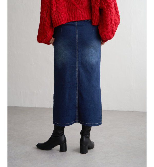 VENCE share style「ハイウエストナローデニムタイトスカート」|スカート|