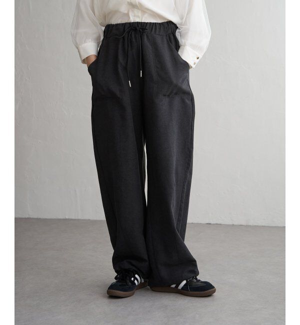 VENCE share style「ピーチワッシャーバレルパンツ」|デニム|ブラック