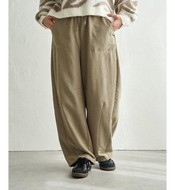 VENCE share style「ピーチワッシャーバレルパンツ」|デニム|