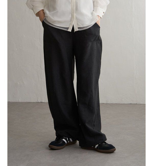 VENCE share style「ピーチワッシャーバレルパンツ」|デニム|