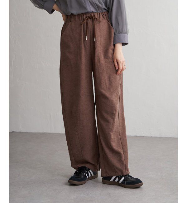 VENCE share style「ピーチワッシャーバレルパンツ」|デニム|