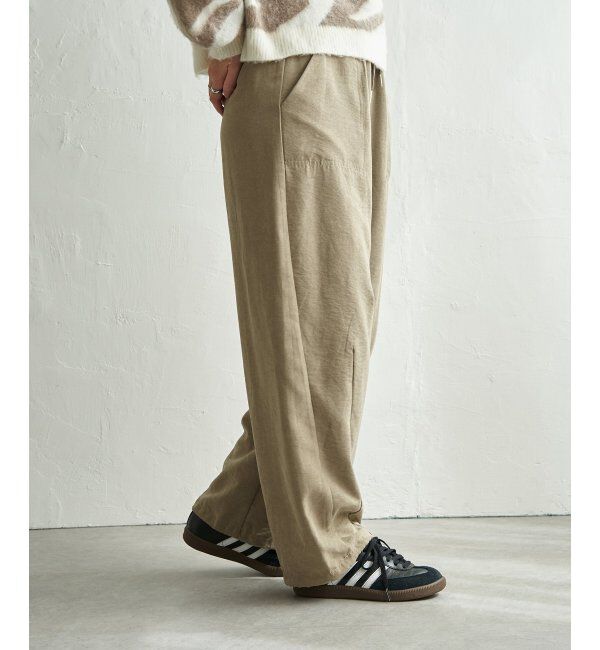 VENCE share style「ピーチワッシャーバレルパンツ」|デニム|