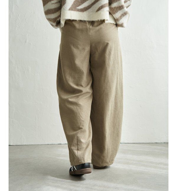 VENCE share style「ピーチワッシャーバレルパンツ」|デニム|