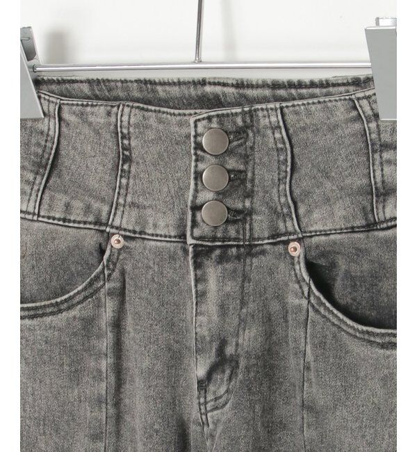 VENCE share style「サイドカットアウトフレアデニム」|デニム|