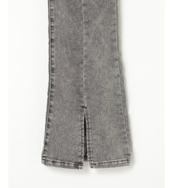 VENCE share style「サイドカットアウトフレアデニム」|デニム|