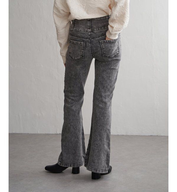 VENCE share style「ハイウエストセンタースリットデニム」|デニム|