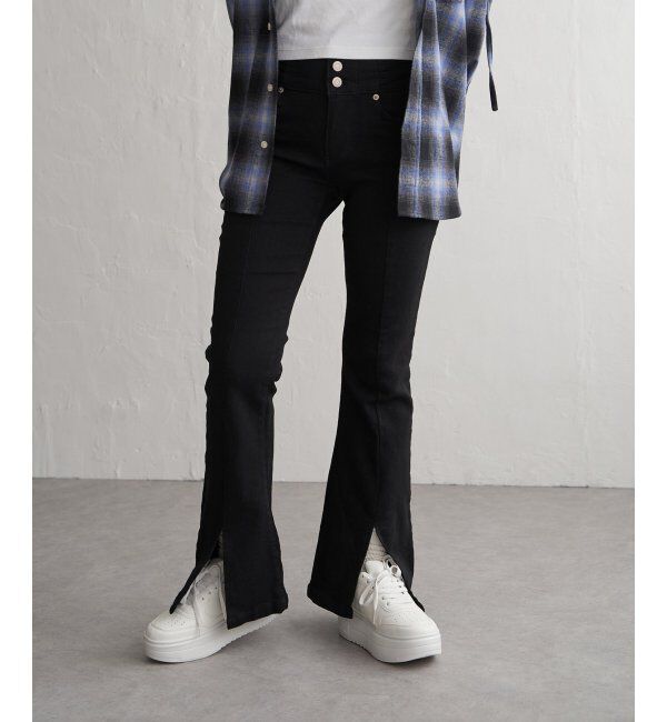 VENCE share style「ハイウエストセンタースリットデニム」|デニム|