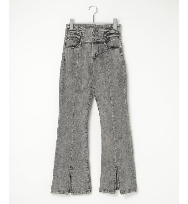 VENCE share style「ハイウエストセンタースリットデニム」|デニム|