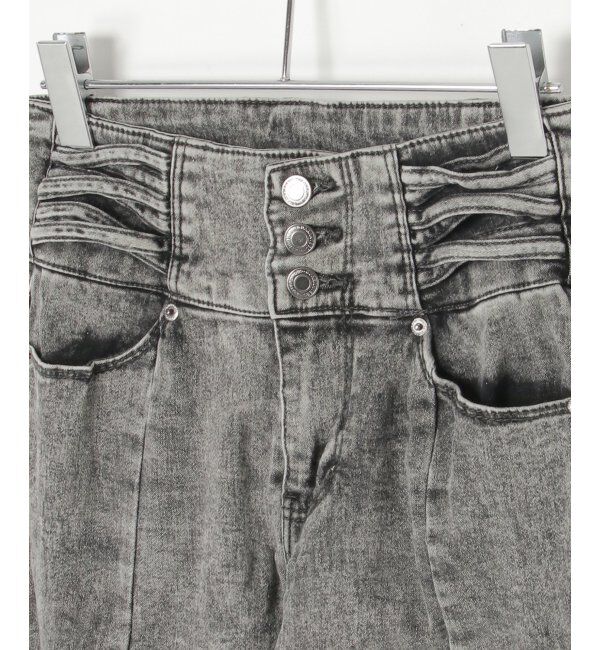 VENCE share style「ハイウエストセンタースリットデニム」|デニム|