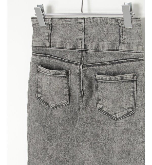 VENCE share style「ハイウエストセンタースリットデニム」|デニム|