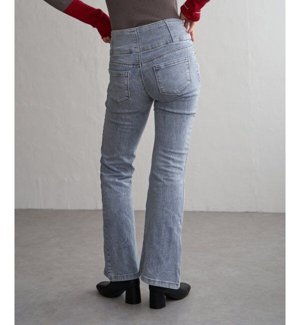 VENCE share style「ハイウエストセンタースリットデニム」|デニム|