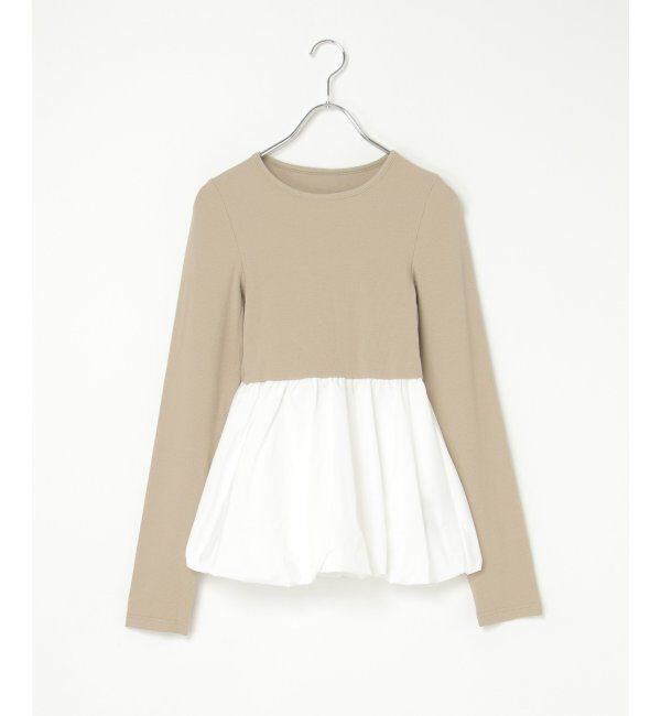 VENCE share style「異素材コンビバルーンチュニック」|ニット・セーター|