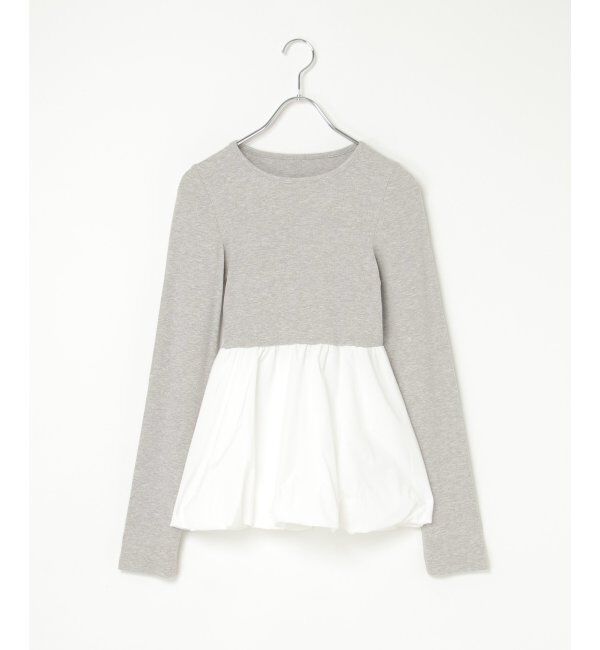 VENCE share style「異素材コンビバルーンチュニック」|ニット・セーター|