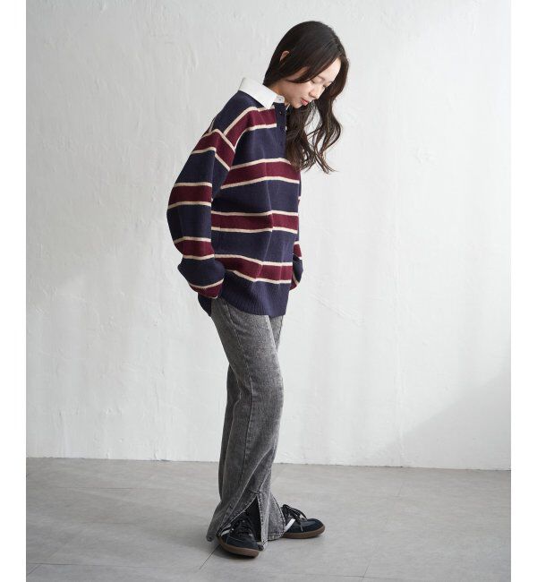 VENCE share style「アルパカタッチラガーシャツ」|ニット・セーター|