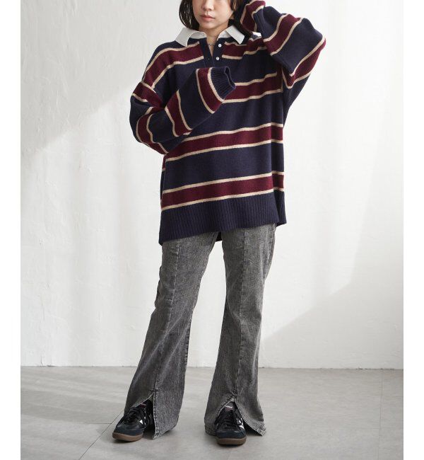 VENCE share style「アルパカタッチラガーシャツ」|ニット・セーター|