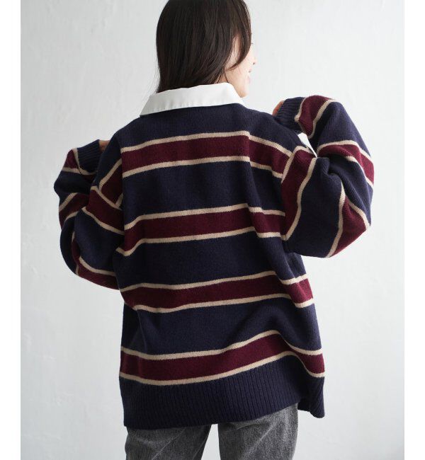 VENCE share style「アルパカタッチラガーシャツ」|ニット・セーター|