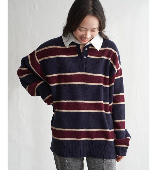 VENCE share style「アルパカタッチラガーシャツ」|ニット・セーター|