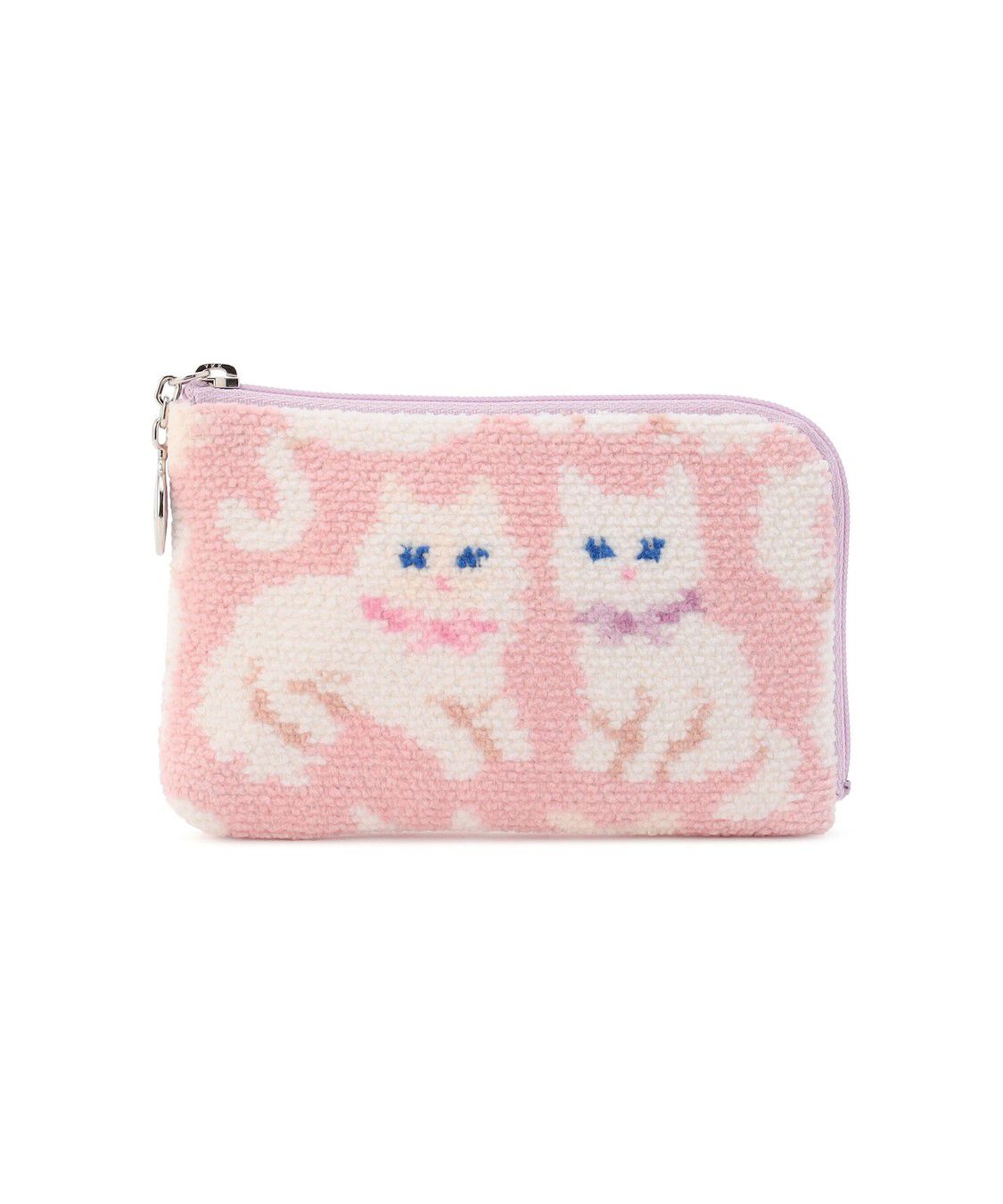 LOVERARY BY FEILER「モフモフネコチャン　L字ポーチ　L/MNC-260279」|ポーチ|ペールピンク