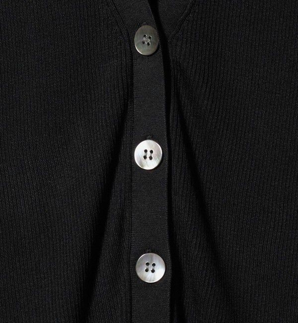 UNITED ARROWS「シルクリブ Vネック カーディガン」|カーディガン|