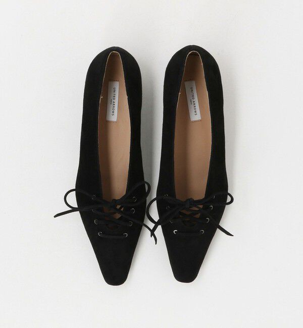 UNITED ARROWS「レースアップ フラットパンプス」|パンプス|