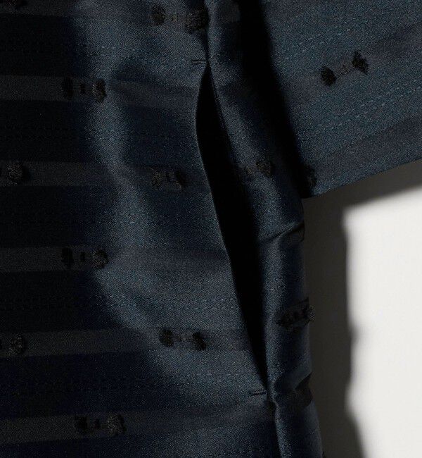 UNITED ARROWS「リボン カットジャガード コート」|ノーカラージャケット|