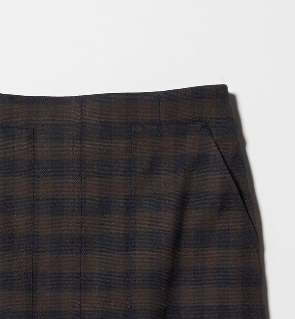UNITED ARROWS green label relaxing「［size SHORTあり］キチントボトムス Iライン スリム タイト スカート ギンガムチェック」|タイト|