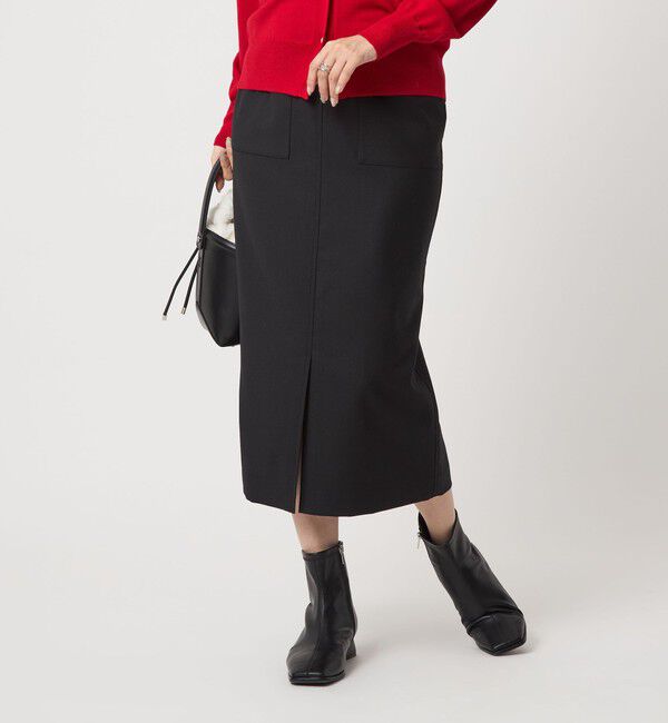 UNITED ARROWS green label relaxing「［size SHORT/TALLあり］キチントボトムス サキソニー Iライン スリム スカート」|タイト|