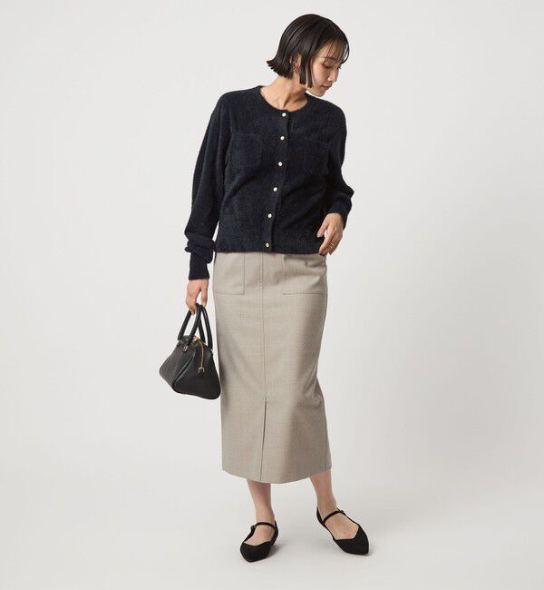 UNITED ARROWS green label relaxing「［size SHORT/TALLあり］キチントボトムス サキソニー Iライン スリム スカート」|タイト|