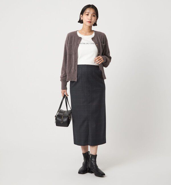 UNITED ARROWS green label relaxing「［size SHORT/TALLあり］キチントボトムス サキソニー Iライン スリム スカート」|タイト|