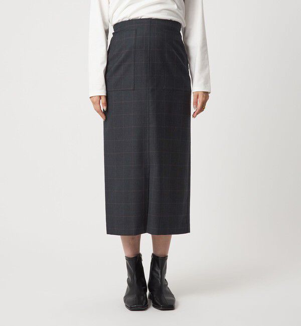 UNITED ARROWS green label relaxing「［size SHORT/TALLあり］キチントボトムス サキソニー Iライン スリム スカート」|タイト|