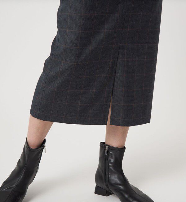 UNITED ARROWS green label relaxing「［size SHORT/TALLあり］キチントボトムス サキソニー Iライン スリム スカート」|タイト|