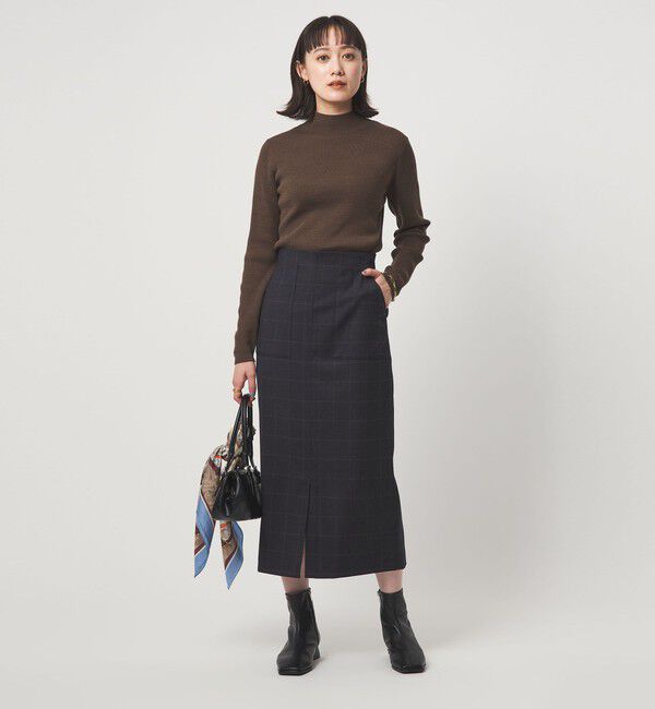 UNITED ARROWS green label relaxing「［size SHORT/TALLあり］キチントボトムス サキソニー Iライン スリム スカート」|タイト|