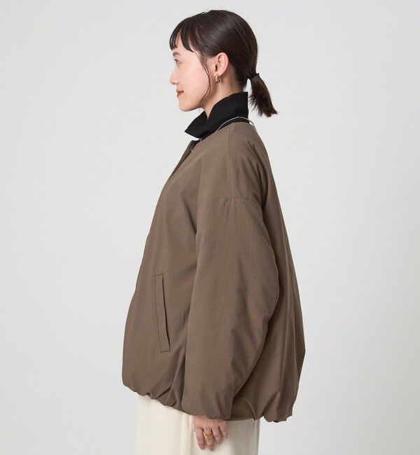 size SHORTあり］パフィー ノーカラー ブルゾン 撥水 保温性