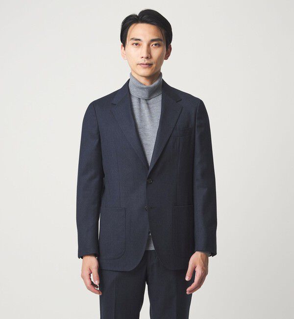 UNITED ARROWS green label relaxing「GLR CLOTH フラノ無地 2B RG ジャケット -ストレッチ-」|テーラードジャケット|