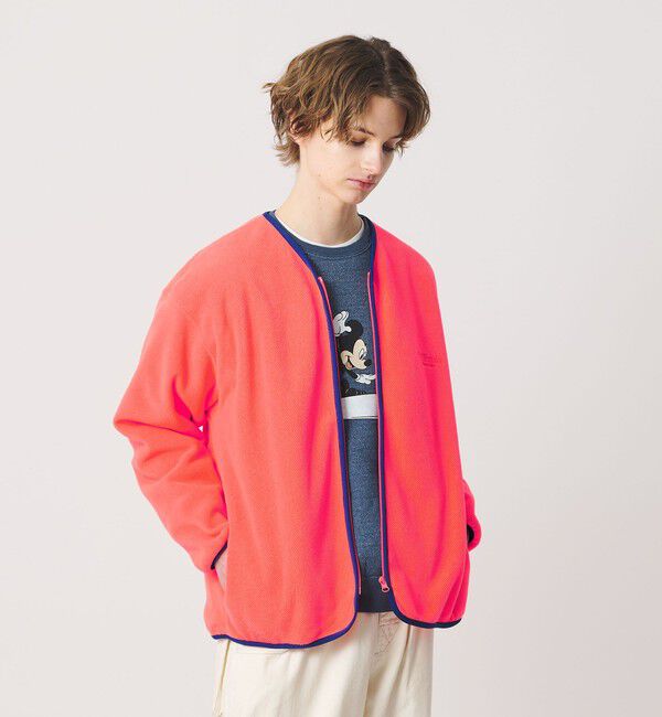 California General Store「＜CGS.＞ポップコーン フリース ジップ カーディガン」|カーディガン|PINK