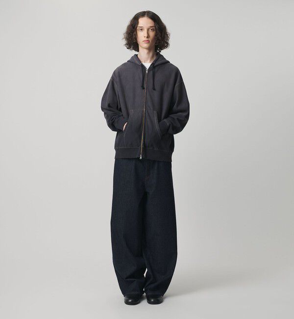 MONKEY TIME「サンフェード フレンチテリー フルジップ フーディー」|カーディガン|