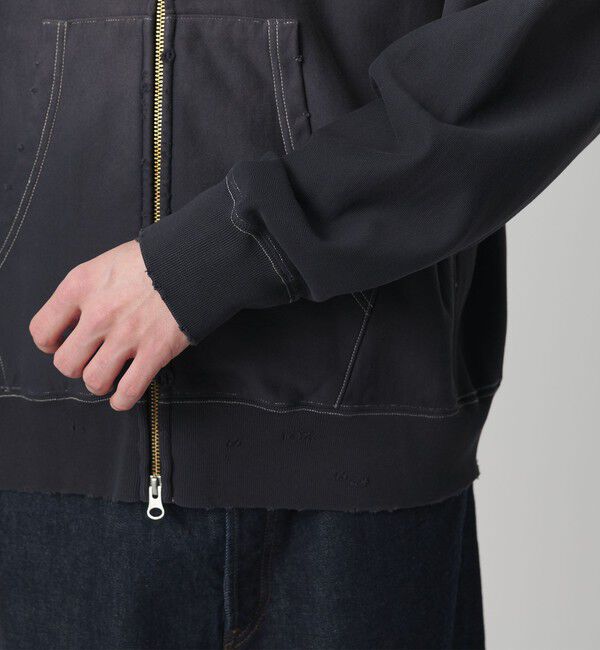 MONKEY TIME「サンフェード フレンチテリー フルジップ フーディー」|カーディガン|