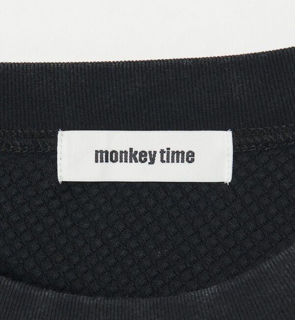 MONKEY TIME「ウォッシュド ワッフル クルーネック」|Tシャツ・カットソー|