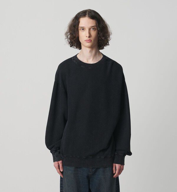 MONKEY TIME「ウォッシュド ワッフル クルーネック」|Tシャツ・カットソー|