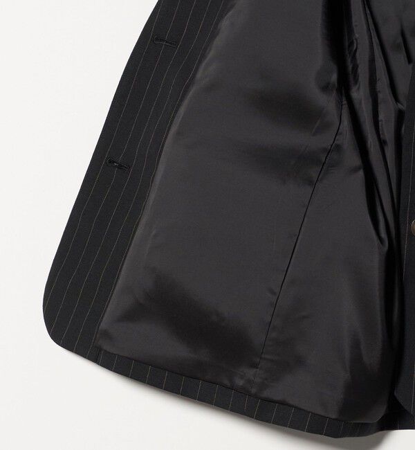 BEAUTY&YOUTH UNITED ARROWS「麻ブレンド ストライプ カラーレス ジャケット」|ノーカラージャケット|